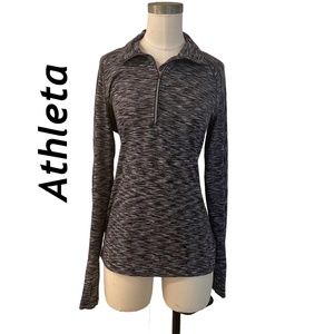 Athleta pull over 1/2 zipped jacket